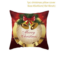 Showlu Fashion Store Christmas Cushion Cover Merry Christmas Decorations for Home 2023 Christmas Ornament Navidad Noel Xmas Gifts Happy New Year 2024