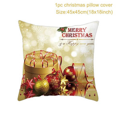 Showlu Fashion Store Christmas Cushion Cover Merry Christmas Decorations for Home 2023 Christmas Ornament Navidad Noel Xmas Gifts Happy New Year 2024