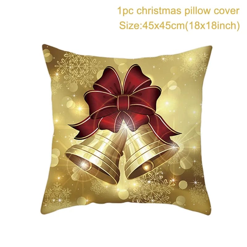 Showlu Fashion Store Christmas Cushion Cover Merry Christmas Decorations for Home 2023 Christmas Ornament Navidad Noel Xmas Gifts Happy New Year 2024