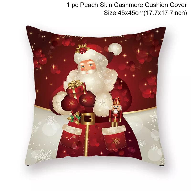 Showlu Fashion Store Christmas Cushion Cover Merry Christmas Decorations for Home 2023 Christmas Ornament Navidad Noel Xmas Gifts Happy New Year 2024