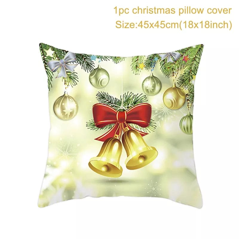 Showlu Fashion Store Christmas Cushion Cover Merry Christmas Decorations for Home 2023 Christmas Ornament Navidad Noel Xmas Gifts Happy New Year 2024