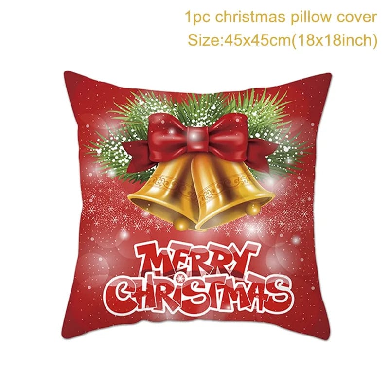 Showlu Fashion Store Christmas Cushion Cover Merry Christmas Decorations for Home 2023 Christmas Ornament Navidad Noel Xmas Gifts Happy New Year 2024