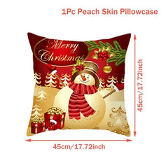 Showlu Fashion Store Christmas Cushion Cover Merry Christmas Decorations for Home 2023 Christmas Ornament Navidad Noel Xmas Gifts Happy New Year 2024