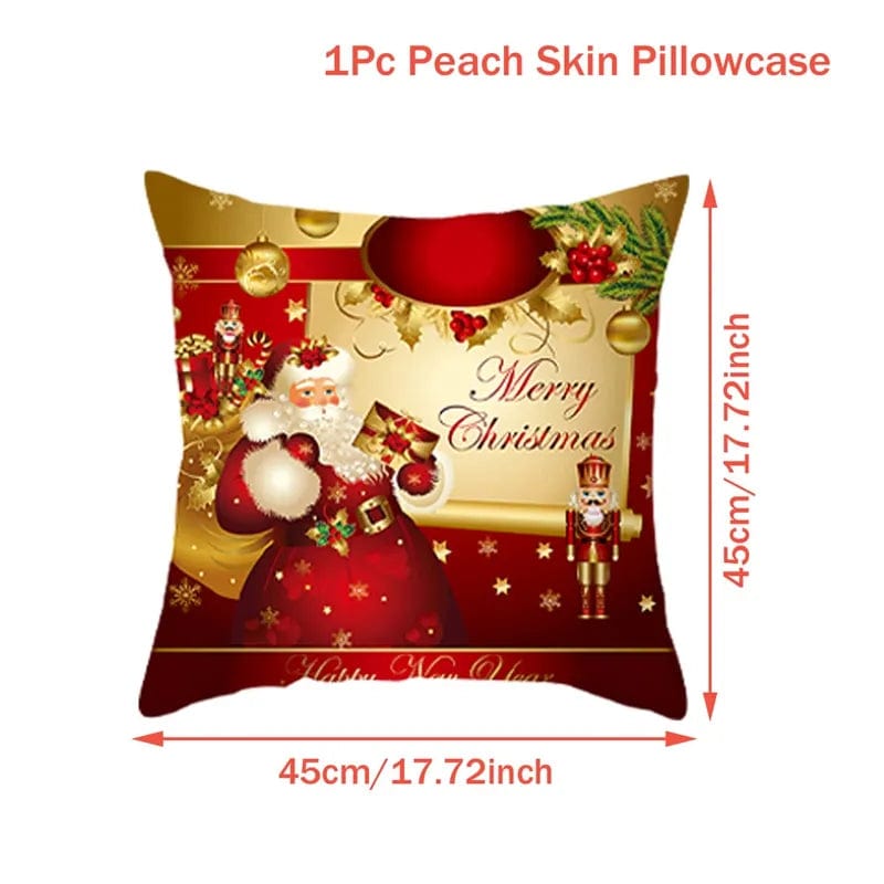 Showlu Fashion Store Christmas Cushion Cover Merry Christmas Decorations for Home 2023 Christmas Ornament Navidad Noel Xmas Gifts Happy New Year 2024