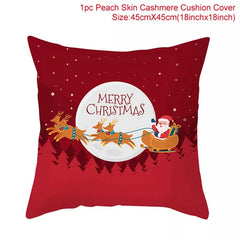 Showlu Fashion Store Christmas Cushion Cover Merry Christmas Decorations for Home 2023 Christmas Ornament Navidad Noel Xmas Gifts Happy New Year 2024