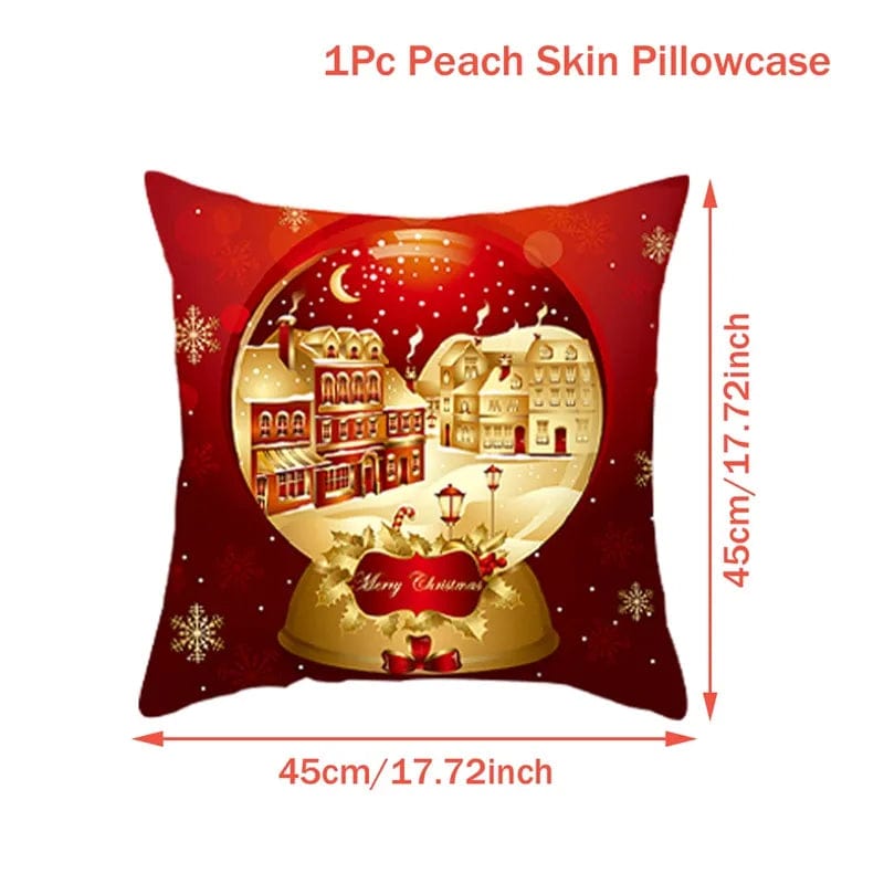 Showlu Fashion Store Christmas Cushion Cover Merry Christmas Decorations for Home 2023 Christmas Ornament Navidad Noel Xmas Gifts Happy New Year 2024