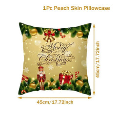 Showlu Fashion Store Christmas Cushion Cover Merry Christmas Decorations for Home 2023 Christmas Ornament Navidad Noel Xmas Gifts Happy New Year 2024