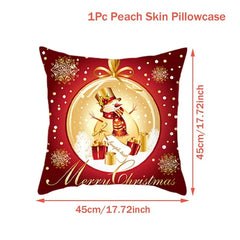 Showlu Fashion Store Christmas Cushion Cover Merry Christmas Decorations for Home 2023 Christmas Ornament Navidad Noel Xmas Gifts Happy New Year 2024