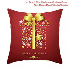 Showlu Fashion Store Christmas Cushion Cover Merry Christmas Decorations for Home 2023 Christmas Ornament Navidad Noel Xmas Gifts Happy New Year 2024