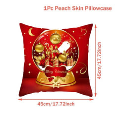 Showlu Fashion Store Christmas Cushion Cover Merry Christmas Decorations for Home 2023 Christmas Ornament Navidad Noel Xmas Gifts Happy New Year 2024