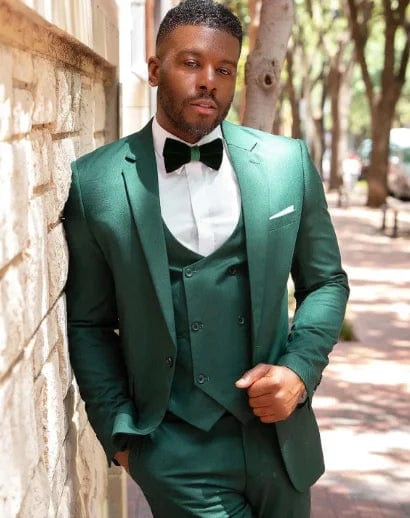 SHOWLU FASHION STORE Classic Green Men Suits Regular Fit 3 Pcs Formal Wedding Custom Made Groom Prom Dress Costume Homme terno masculino Blazer Sets