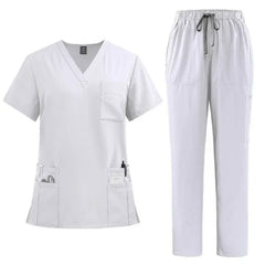 SHOWLU FASHION STORE Classic New Nurse Scrubs Set Men Nurse Accessories Medical Uniform Surgical Dental Clinical Top Pants Lab Workwear Clothes