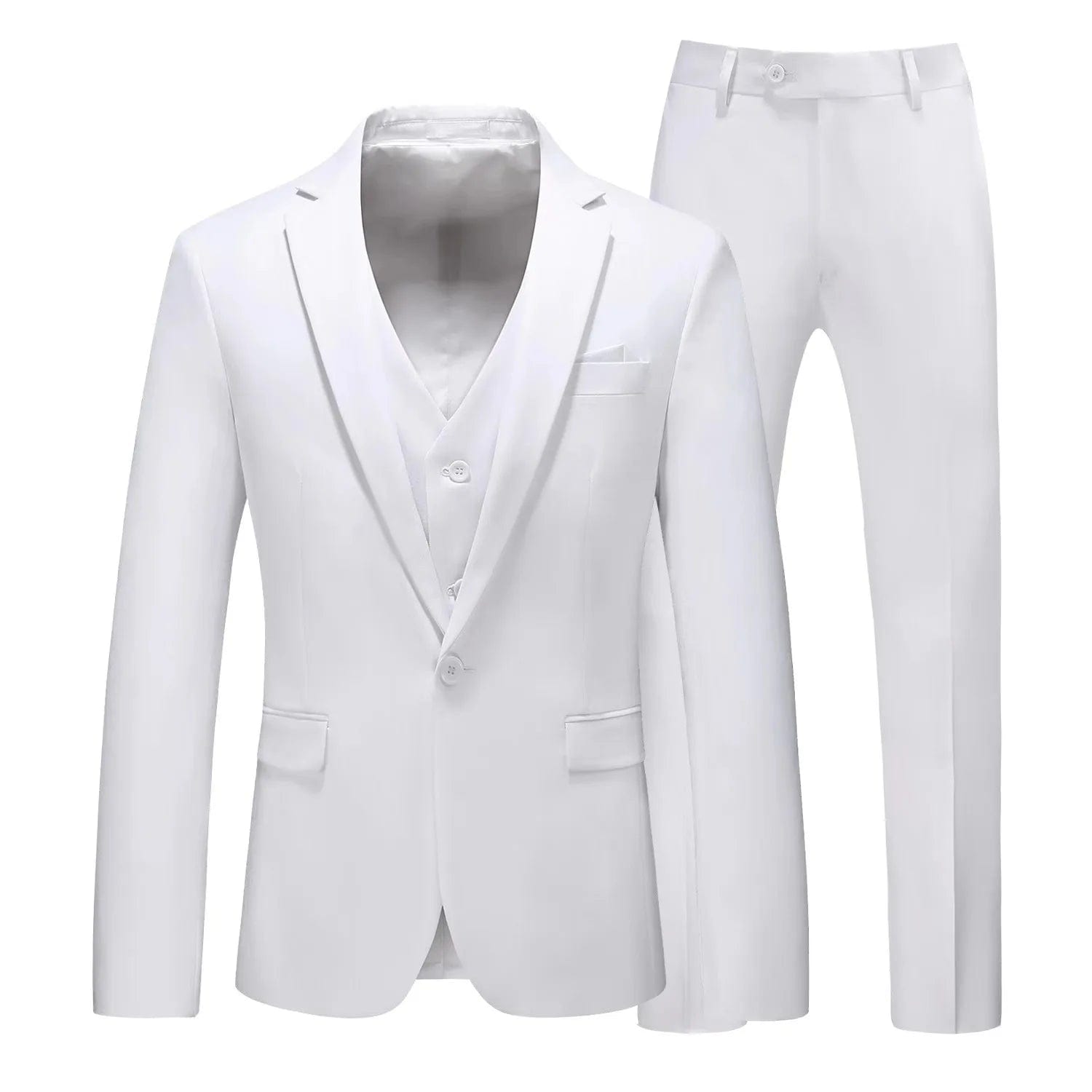 SHOWLU FASHION STORE Classic Slim Fit Men's Suit Set Tuxedo 3-Piece Blazer Vest And Pants Set High Quality Notched Lapel One Button Wedding Dress