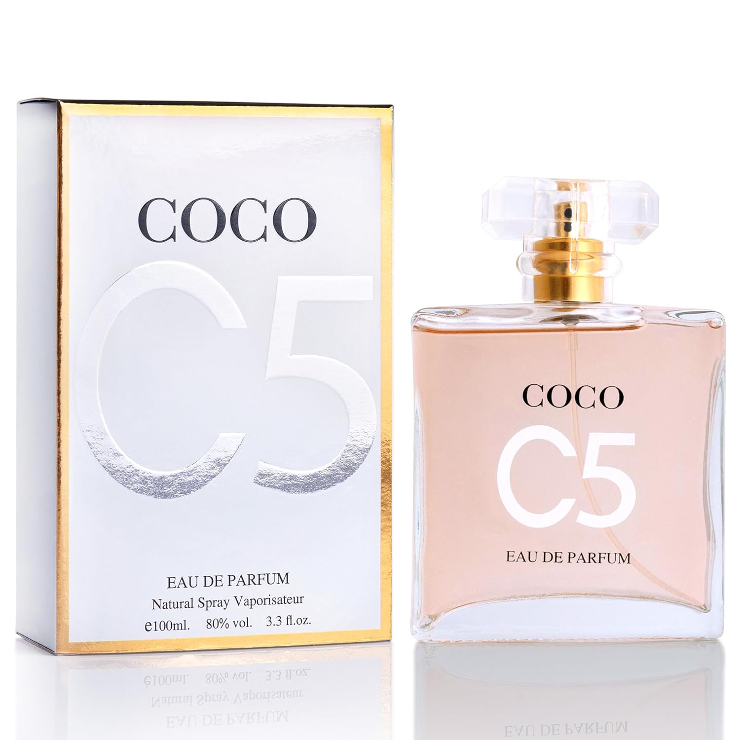 SHOWLU FASHION STORE Coco C5 for Women Eau De Parfum - Pure Femininity in a Bottle - Delicate Floral Scents of Jasmine and May Rose - A Fragrance That Will Get You Noticed - Cruelty-Free Perfume Precious Gift for Women