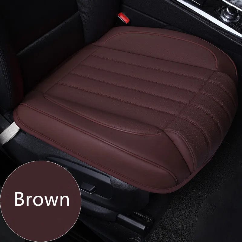  Showlu Fashion Store Coffee 1pcs PU Leather Car Seat Cover Luxury Car Seat Protection Cushion Leg Support Extension Non-slip Mat Auto Accessories Universal Size