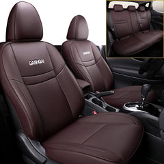  Showlu Fashion Store Coffee 2016 / CHINA Custom Car Seat Covers for Nissan Qashqai 2016- 2022 Luxury Protection Synthetic Leather Seat Cushion 5-Seater Complete Full Set