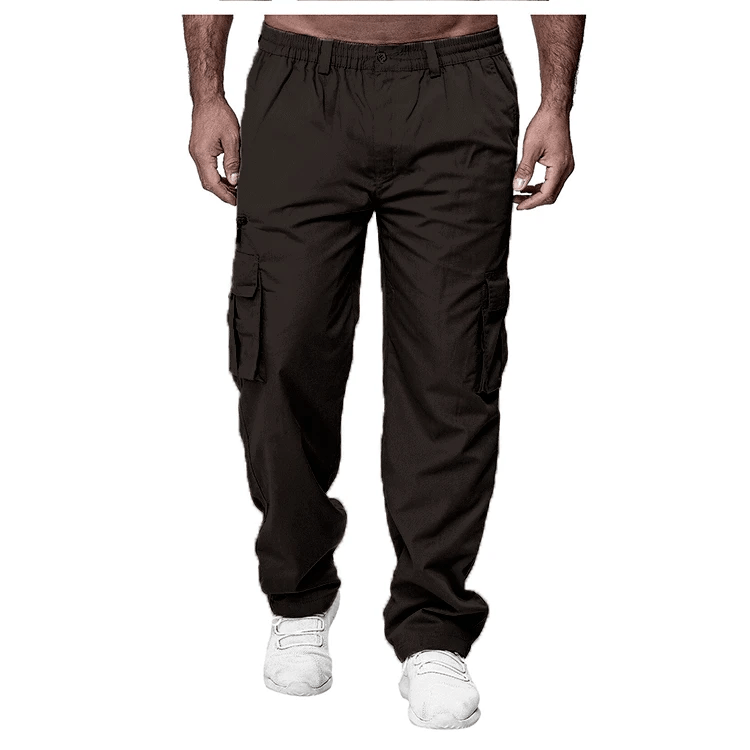 SHOWLU FASHION STORE coffee / L Sweatpants Men Jogger Cargo Pants Casual Multi Pockets Military Tactical Trousers Tactical Cargo Baggy Pants Men