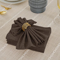  Showlu Fashion Store coffee Set Of 6 40x40cm Table Cloth Napkins Durable Polyester Thicken Placemat Reusable for Kitchen Dining Wedding Decoration