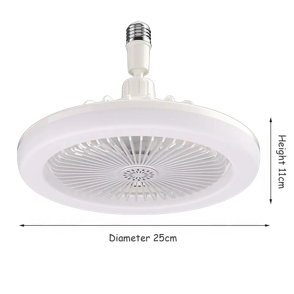 Showlu Fashion Store Cold White Ceiling Fans With Remote Control and Light LED Lamp Fan E27 Converter Base Smart Silent Ceiling Fans For Bedroom Living Room