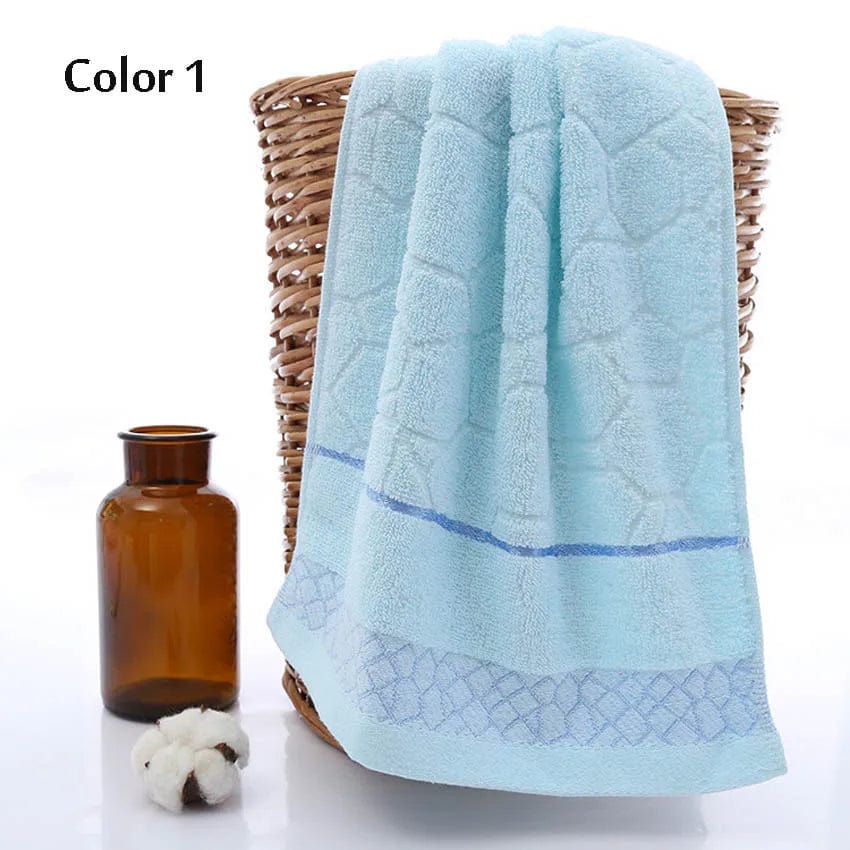 SHOWLU FASHION STORE Color 1 / 3pcs Towel Set Geometric Towels Set Comfortable 100% Cotton Bath Thick Cotton Shower Bathroom Home Spa Face Towel Towels For Adults Handtuch