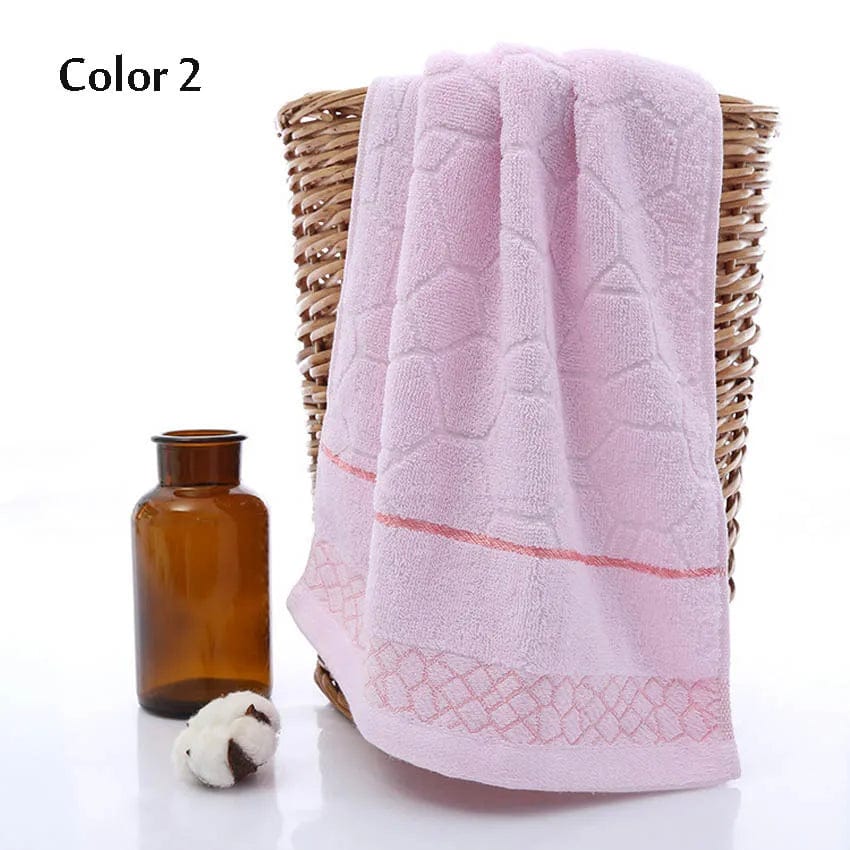 SHOWLU FASHION STORE Color 2 / 3pcs Towel Set Geometric Towels Set Comfortable 100% Cotton Bath Thick Cotton Shower Bathroom Home Spa Face Towel Towels For Adults Handtuch