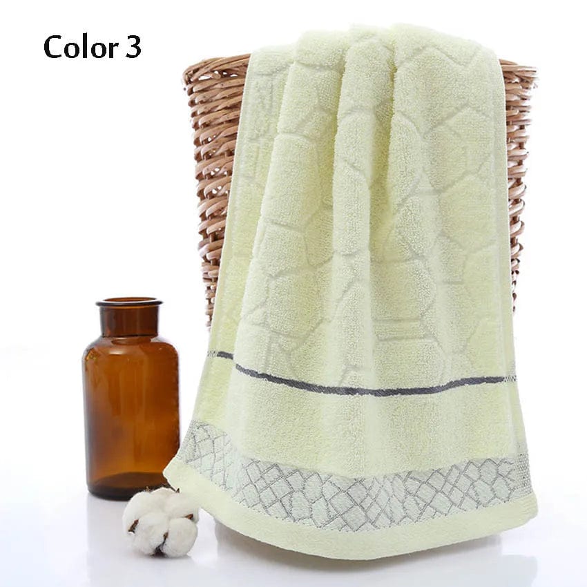 SHOWLU FASHION STORE Color 3 / 3pcs Towel Set Geometric Towels Set Comfortable 100% Cotton Bath Thick Cotton Shower Bathroom Home Spa Face Towel Towels For Adults Handtuch