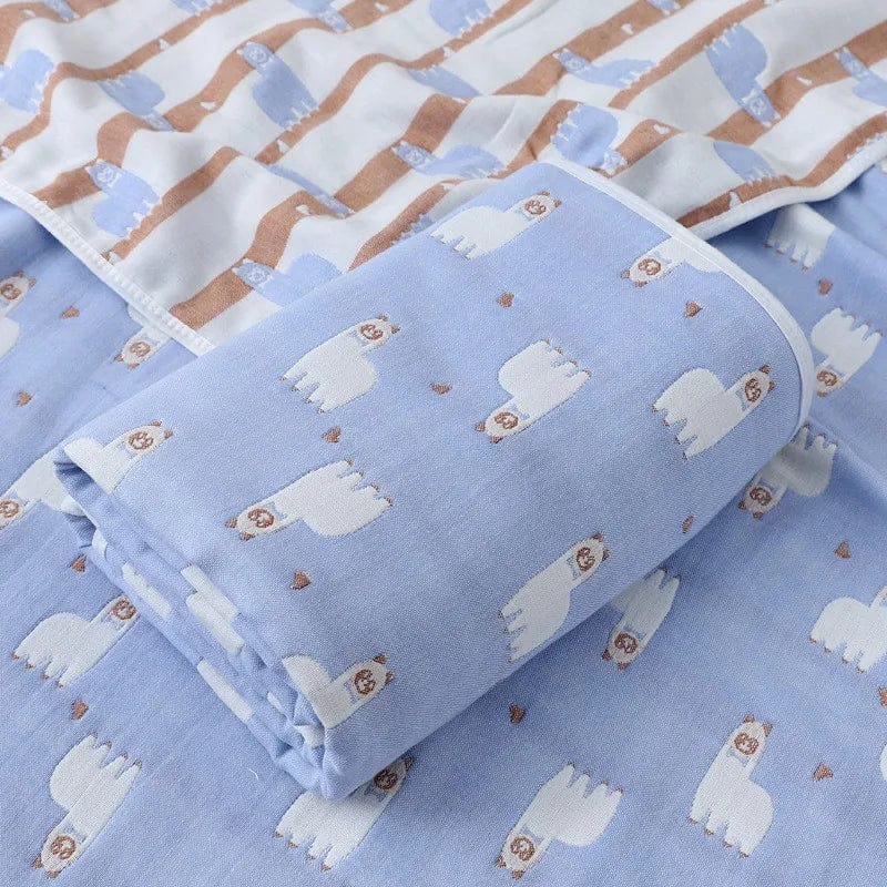 SHOWLU FASHION STORE Color as photo 19 / 150x200cm 1.2kg / CHINA 6 Layers Baby Blanket 100% Muslin Cotton Baby Swaddle Baby Warp Swaddle Infant Bedding Receiving Blankets Baby Bath 5 Sizes