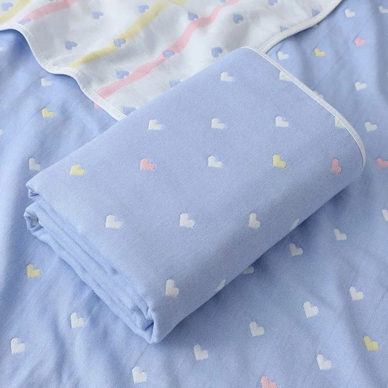 SHOWLU FASHION STORE Color as photo 2 / 120x150cm 0.66kg / CHINA 6 Layers Baby Blanket 100% Muslin Cotton Baby Swaddle Baby Warp Swaddle Infant Bedding Receiving Blankets Baby Bath 5 Sizes