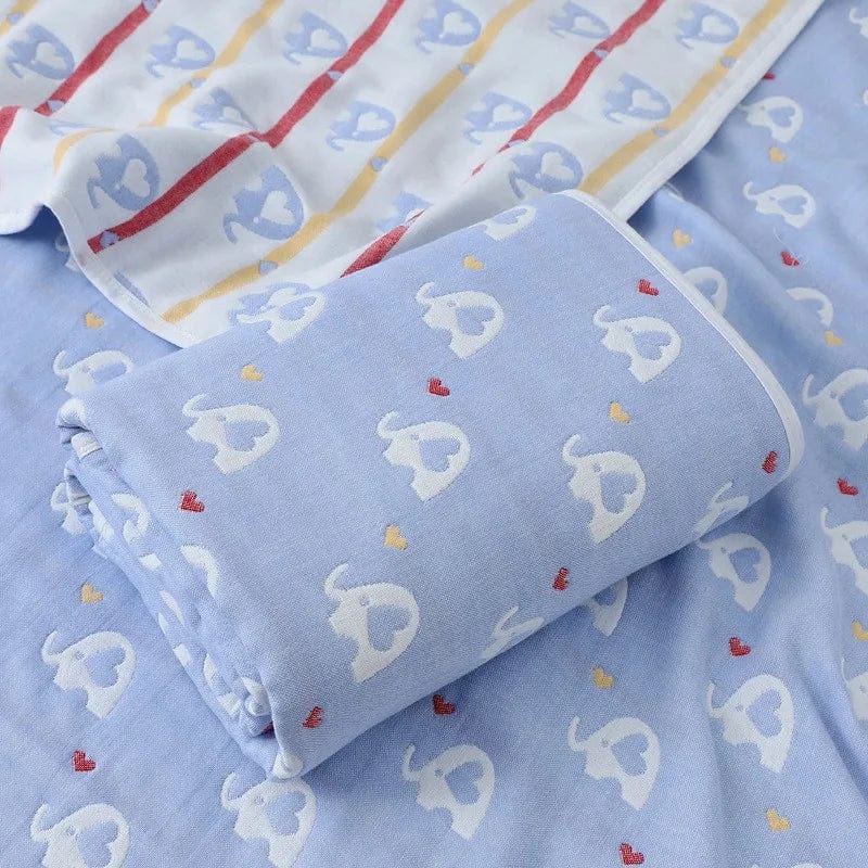 SHOWLU FASHION STORE Color as photo 4 / 80x80cm 0.25kg / CHINA 6 Layers Baby Blanket 100% Muslin Cotton Baby Swaddle Baby Warp Swaddle Infant Bedding Receiving Blankets Baby Bath 5 Sizes