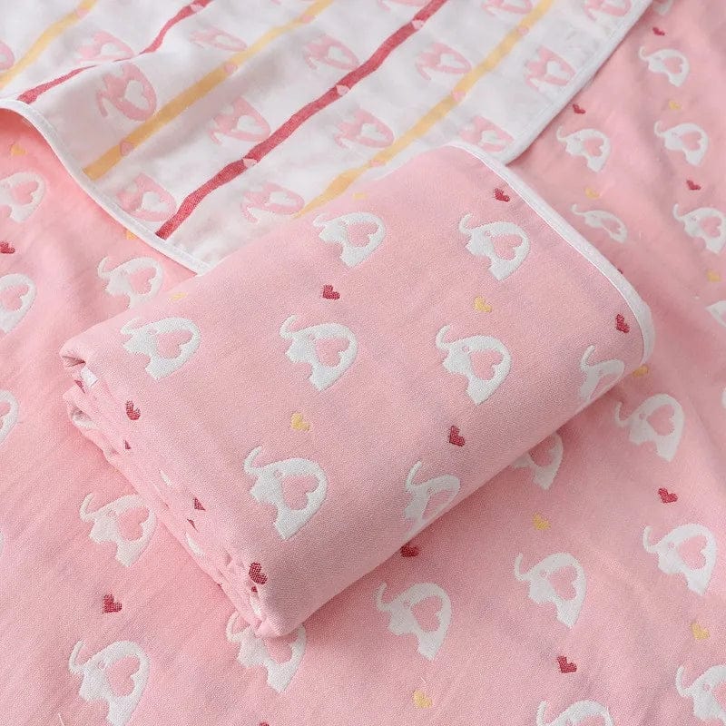 SHOWLU FASHION STORE Color as photo 5 / 110x110cm 0.45kg / CHINA 6 Layers Baby Blanket 100% Muslin Cotton Baby Swaddle Baby Warp Swaddle Infant Bedding Receiving Blankets Baby Bath 5 Sizes