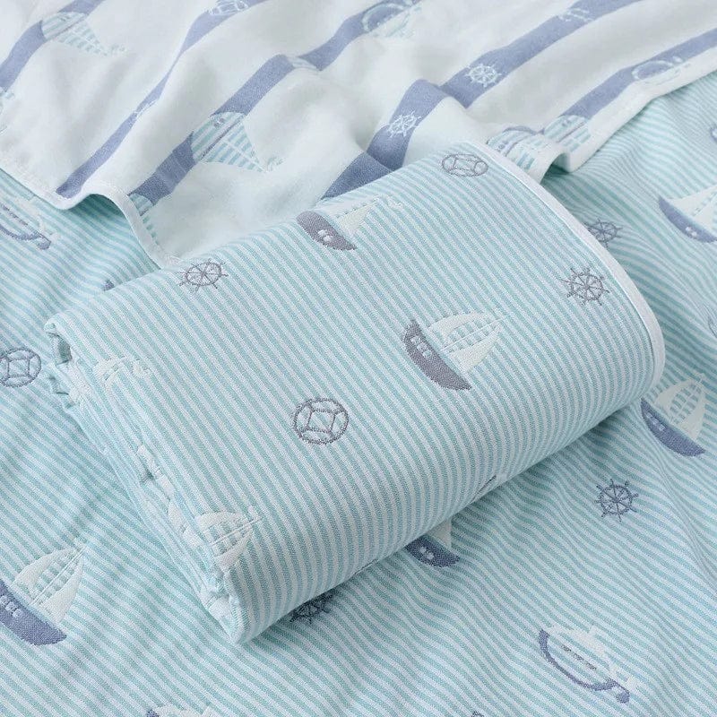 SHOWLU FASHION STORE Color as photo 7 / 120x150cm 0.66kg / CHINA 6 Layers Baby Blanket 100% Muslin Cotton Baby Swaddle Baby Warp Swaddle Infant Bedding Receiving Blankets Baby Bath 5 Sizes