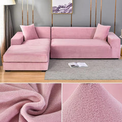  Showlu Fashion Store colour10 / 1 SEAT (90-140CM) / CHINA Velvet Sofa Cover Thick Elastic 1/2/3/4 Seater Sofa Cover for Living Room Velvet Plush L Shaped Corner Sofa Cover Couch Cover