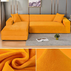  Showlu Fashion Store colour4 / 1 SEAT (90-140CM) / CHINA Velvet Sofa Cover Thick Elastic 1/2/3/4 Seater Sofa Cover for Living Room Velvet Plush L Shaped Corner Sofa Cover Couch Cover