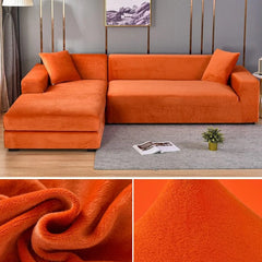  Showlu Fashion Store colour8 / 1 SEAT (90-140CM) / CHINA Velvet Sofa Cover Thick Elastic 1/2/3/4 Seater Sofa Cover for Living Room Velvet Plush L Shaped Corner Sofa Cover Couch Cover