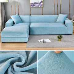  Showlu Fashion Store colour9 / 1 SEAT (90-140CM) / CHINA Velvet Sofa Cover Thick Elastic 1/2/3/4 Seater Sofa Cover for Living Room Velvet Plush L Shaped Corner Sofa Cover Couch Cover