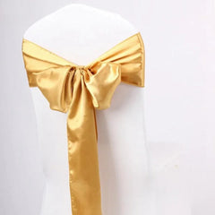  Showlu Fashion Store Colourful Satin Chair Sash Wedding Decoration Bow Tie Knot Band Birthday Party Hotel Show Shiny Colour Luxury Design