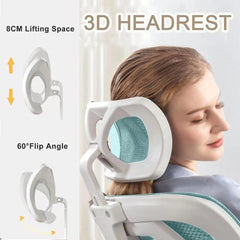 SHOWLU FASHION STORE Computer Chair Office Chair High Back Ergonomic Office Chair With Lumbar Support Adjustable Headrest 3D Armrest and Lumbar Gamer