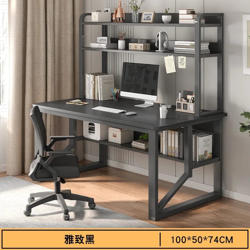 SHOWLU FASHION STORE Computer Study Desk With Storage Bookshelf Office Workstation Organizer Desk for Home Students Professionals Length 100cm