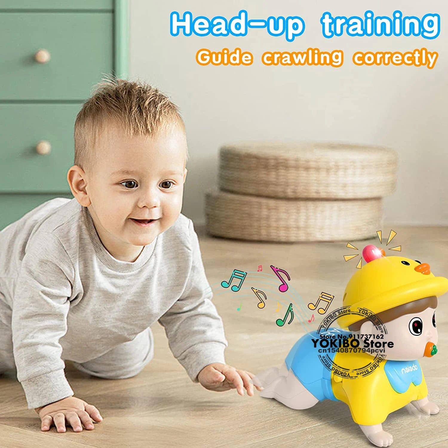  Showlu Fashion Store Crawling Baby Toys 6 to 12 Months Toddler Musical Toys Baby Toys 0 6 Months Early Educational Toys for Infant Toys 12-18 Months