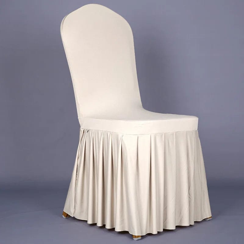  Showlu Fashion Store Cream / 1pcs chair cover Banquet Chair Cover High Quality Hotel Wedding Chair Cover Adjustable Spandex Chair Cover