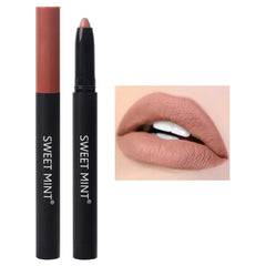  Showlu Fashion Store D01 Nude Brown Lipliner Pen Waterproof Sexy Red Matte Contour Tint Lipstick Lasting Non-stick Cup Lipliner Pen Lips Makeup Cosmetic