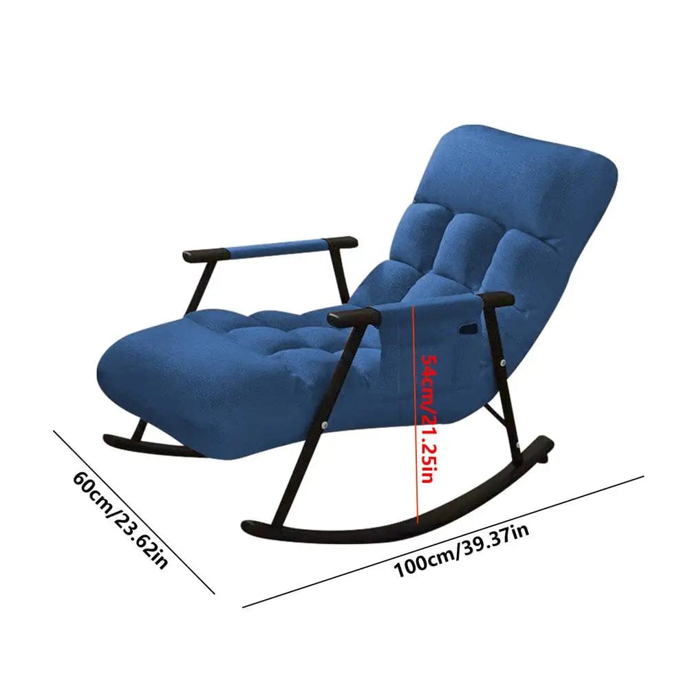 SHOWLU FASHION STORE Dark Blue / CN Waterproof and Anti-Fouling Extended Version Rocking Chair for Relaxation and Comfort Single Person Sofa 5 Angle Adjustment