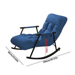 SHOWLU FASHION STORE Dark Blue / CN Waterproof and Anti-Fouling Extended Version Rocking Chair for Relaxation and Comfort Single Person Sofa 5 Angle Adjustment