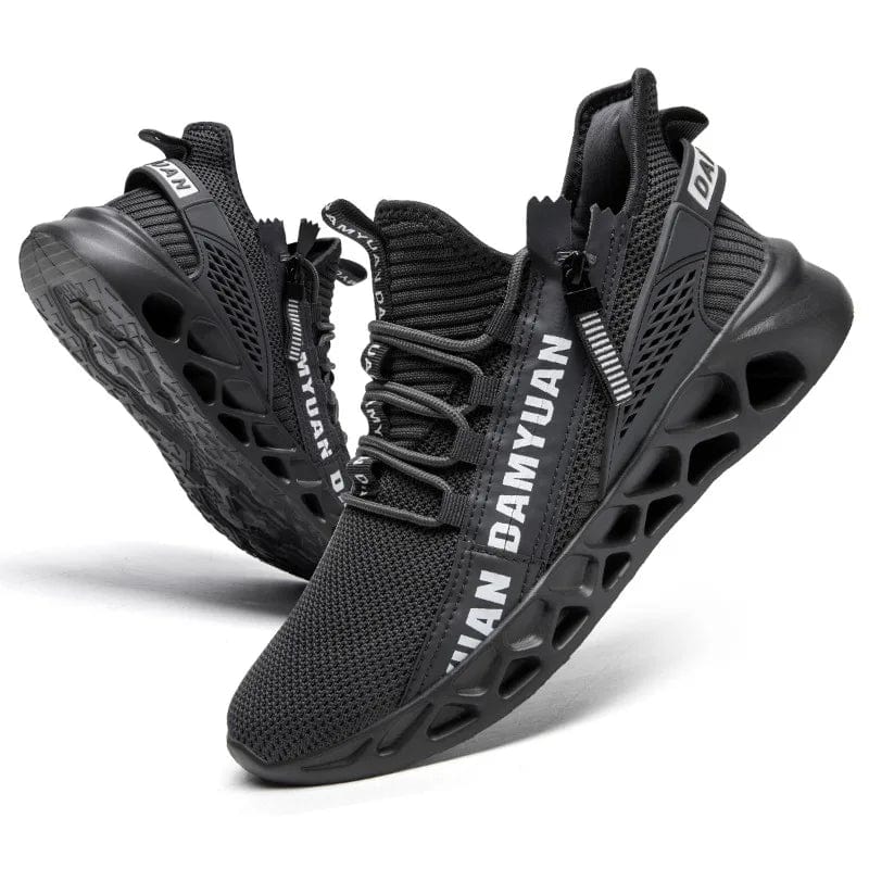 SHOWLU FASHION STORE Dark Gray / 40 Fujeak Breathable Running Shoes for Men Mesh Summer Lace-Up Outdoor Platform Walking Sports Sneakers Zapatillas De Deporte