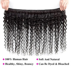 SHOWLU FASHION STORE Deep Wave Bundles Human Hair For Women Remy Hair Extension 1/3/4 Bundles Human Hair 100% Unprocessed Virgin Hair 100g/PC