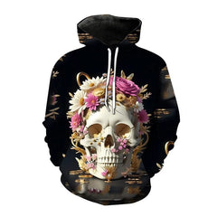 Showlu Fashion Store DH12J20232311L / 2XL 2023 New Men ‘s Hooded Hip Hop Sweatshirt 3D Skull head print Fashion Hip Hop Casual Loose Long Sleeve Hooded Sweatshirt 2XS5XL