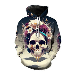 Showlu Fashion Store DH12J20232312H / 2XS 2023 New Men ‘s Hooded Hip Hop Sweatshirt 3D Skull head print Fashion Hip Hop Casual Loose Long Sleeve Hooded Sweatshirt 2XS5XL