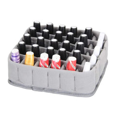  Showlu Fashion Store Double-Layer Portable Nail Polish Storage Bag  Cosmetic Handbag Essential Oil Perfume Lipstick Organizer Holder Travel Carrier