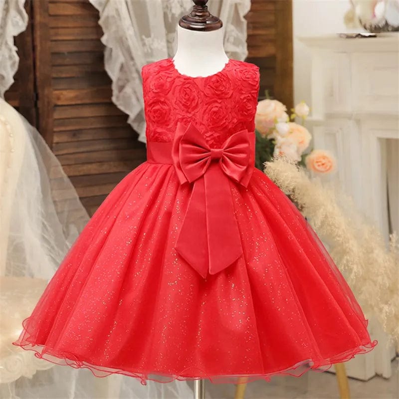 Showlu Fashion Store Dress--6 / 4T Girls Rainbow Tulle Dresses Kids Wedding Tutu Layers Cake Princess Elegant Party Prom Dress Children Communion Evening Clothes