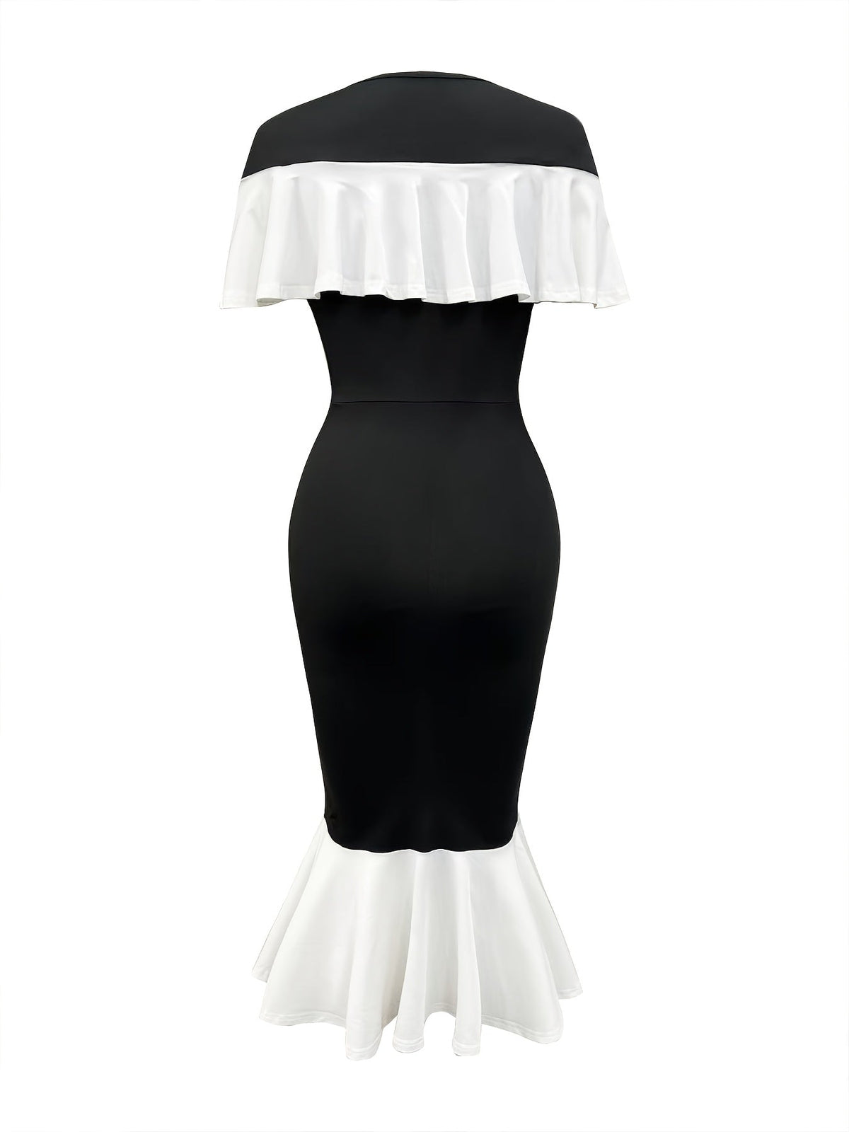 SHOWLU FASHION women's bodycon fishtail dress with elegant ruched waist, form-fitting design, and stylish silhouette.